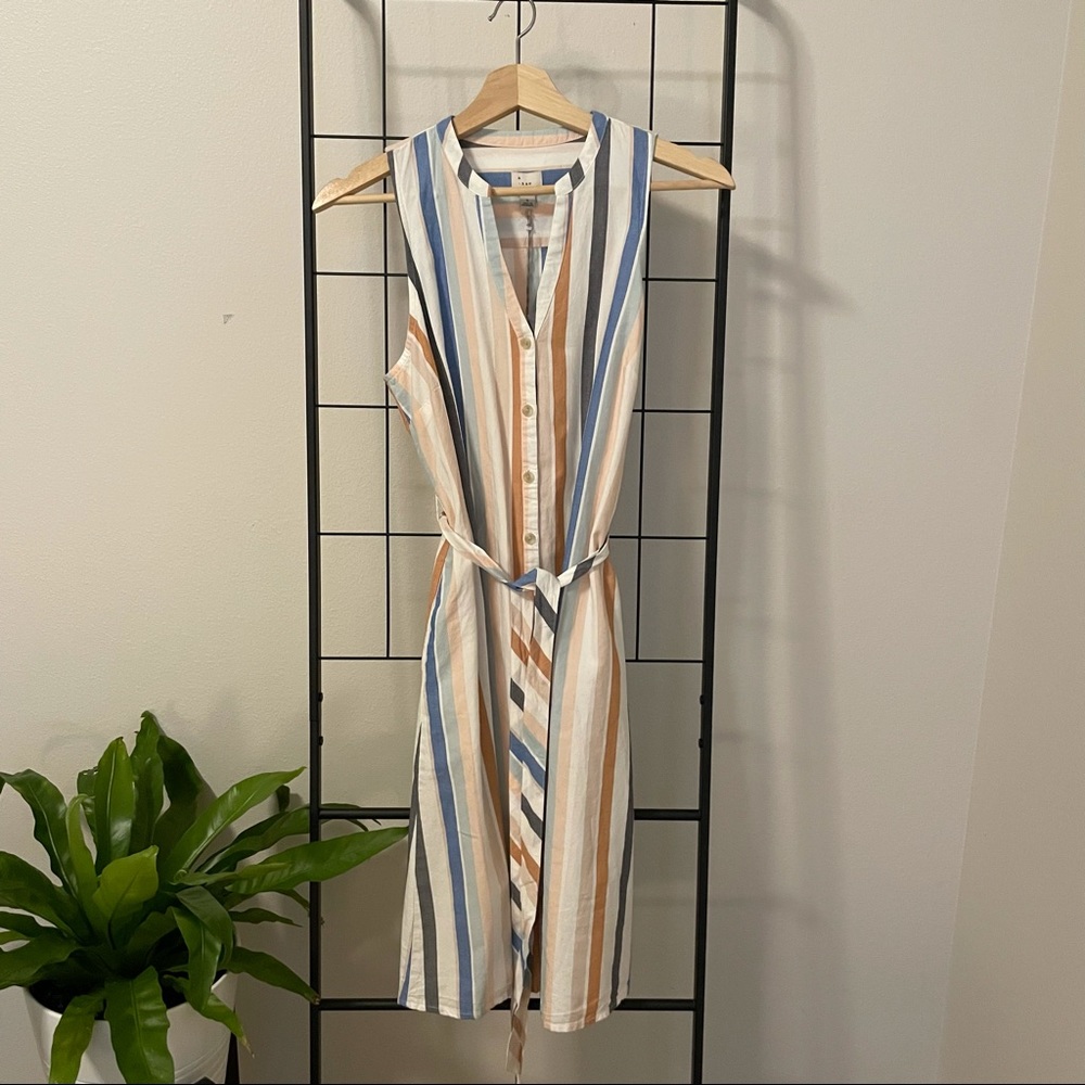 Colorful Striped Dress w/pockets